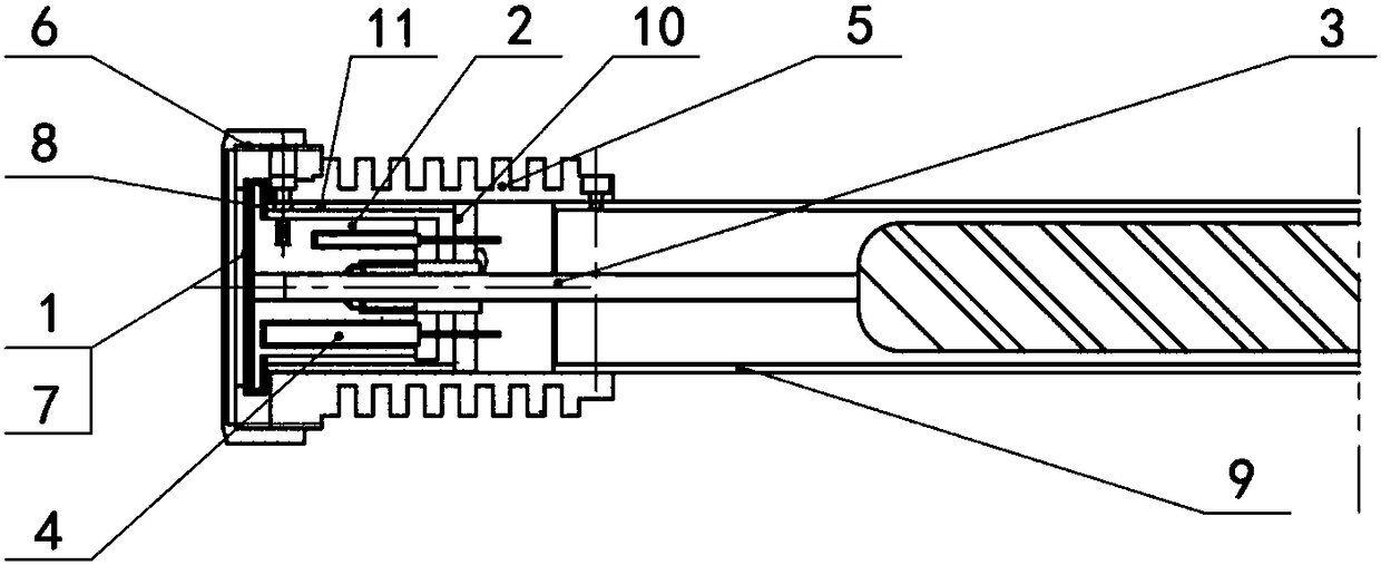 Sampling probe for vehicle-mounted gas detector