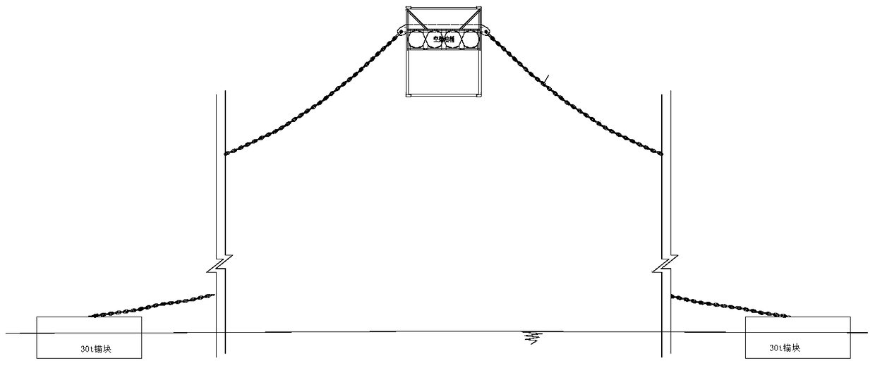 Special spreader for floating container breakwater