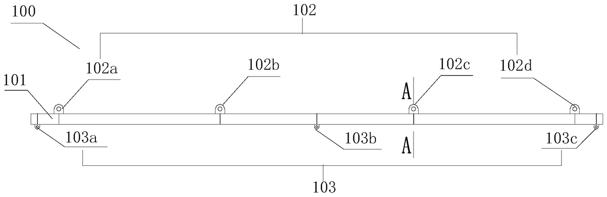 Special spreader for floating container breakwater