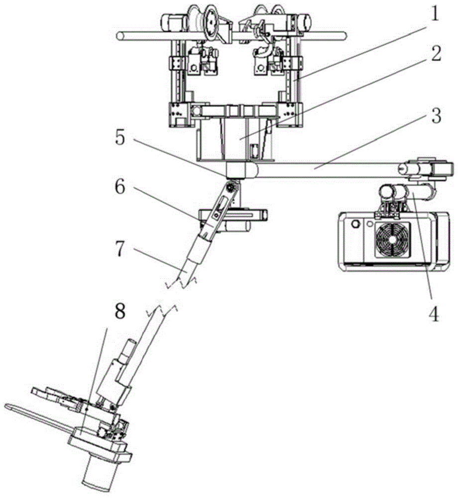 Branch pruning robot for overhead high-voltage transmission line live working