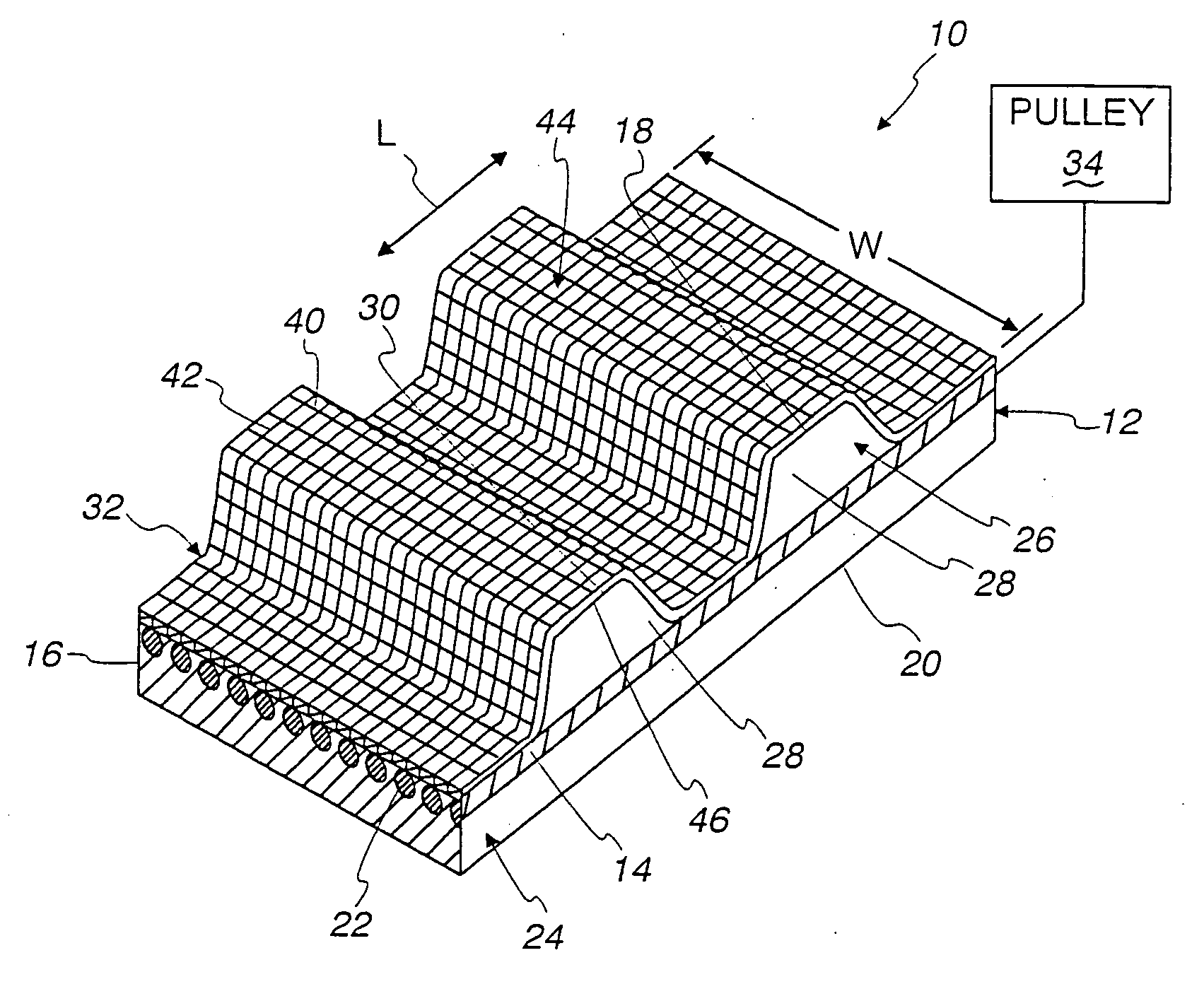 Toothed power transmission belt