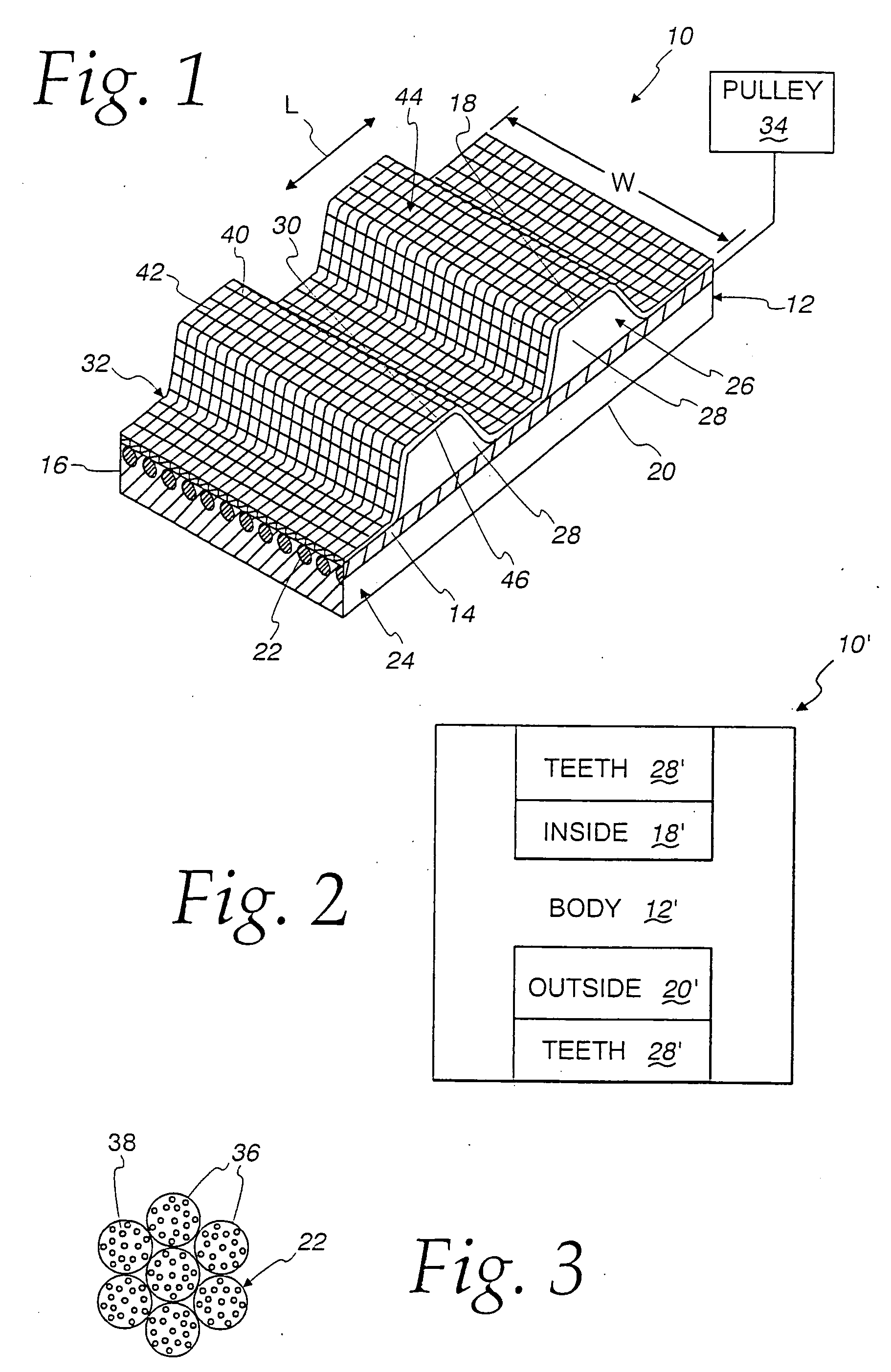 Toothed power transmission belt