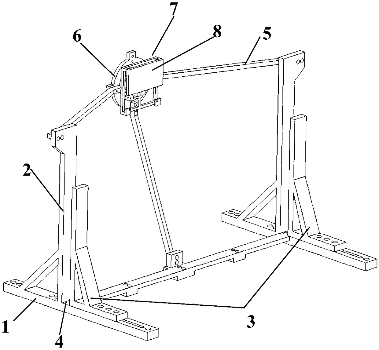 Reflection and transmission testing device for microwave/millimeter-wave frequency band vortex electromagnetic waves