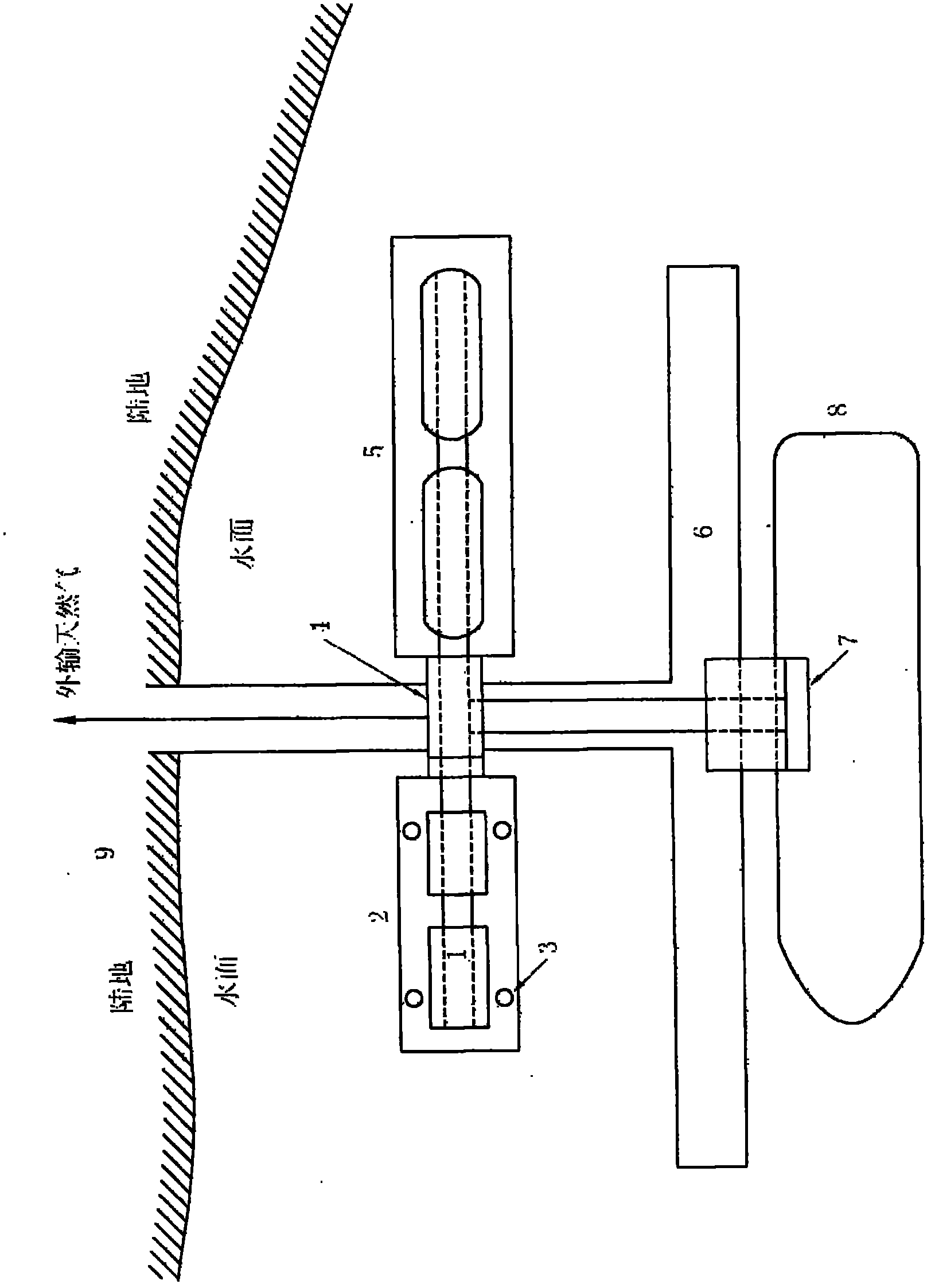 LNG storage and transportation system and floating type receiving platform thereof