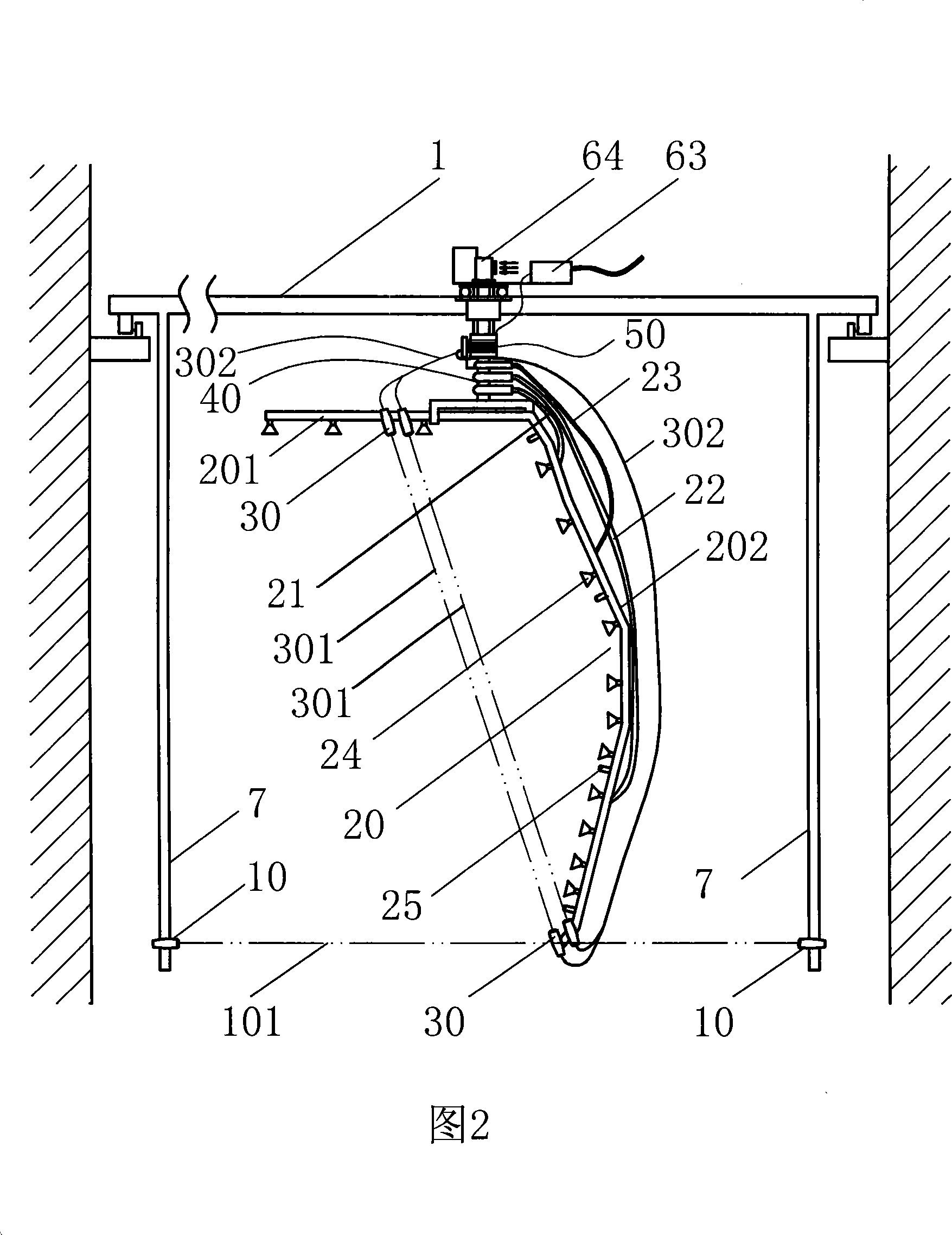 Surrounding type non-contact wiping-free car washing machine