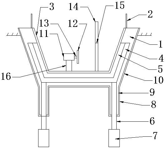 Sewage treatment basin with heating function