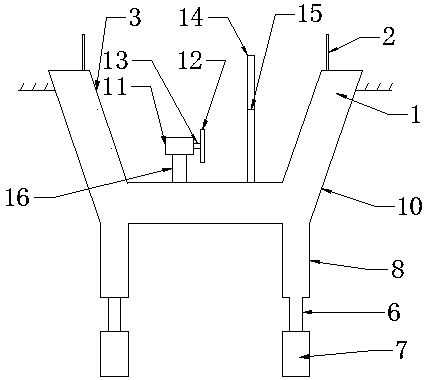 Sewage treatment basin with heating function