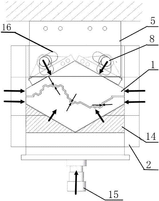 Rough crack flow guide capability test experiment device and test evaluation method