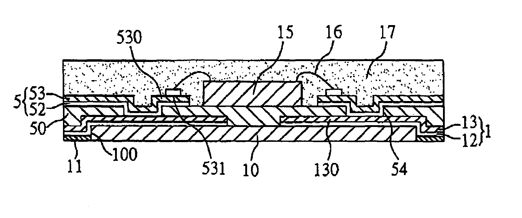 Semiconductor package free of substrate and fabrication method thereof