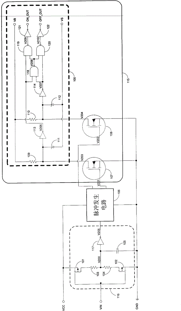 Time-delay circuit for high-voltage integrated circuit