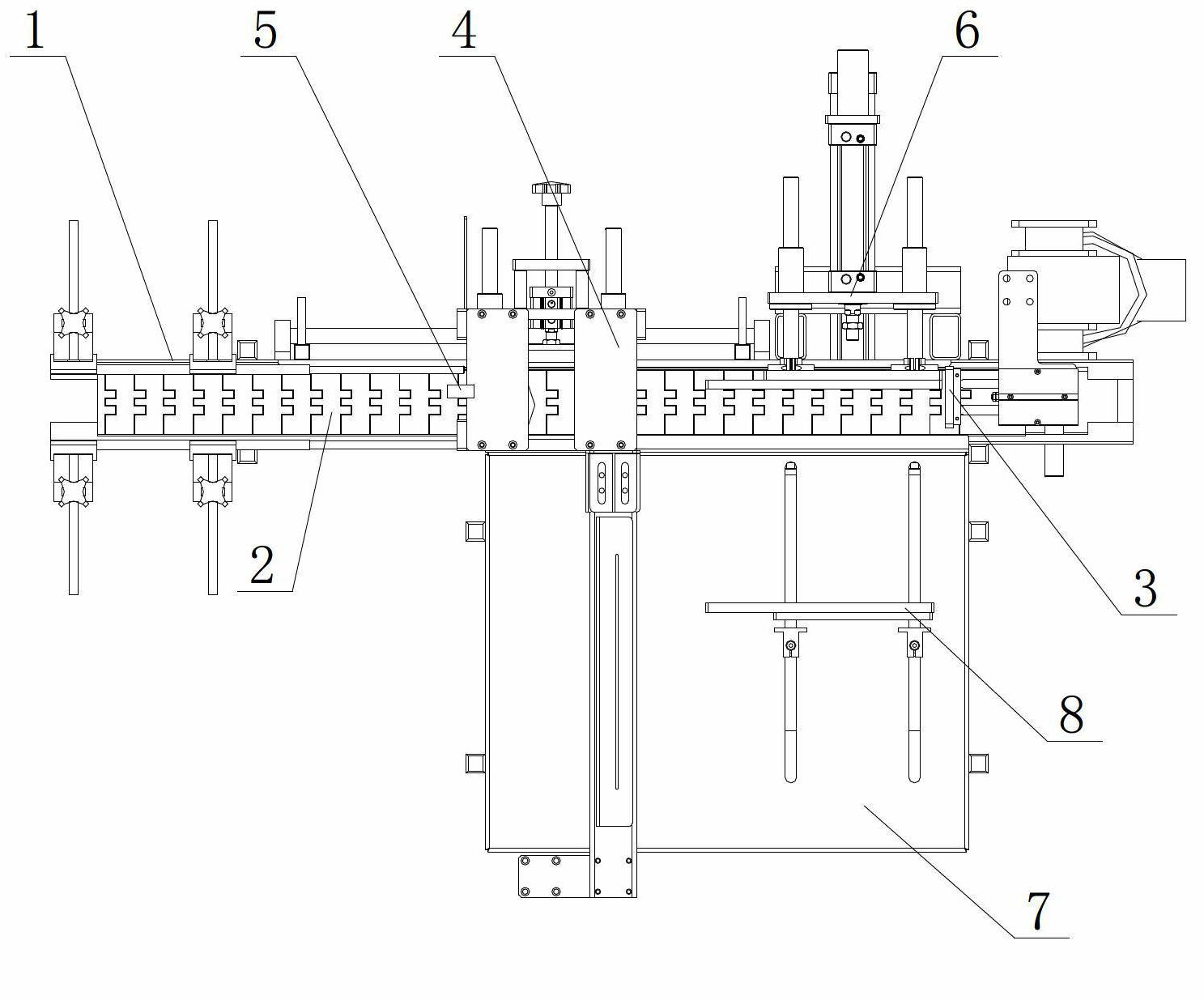 Full-automatic material arraying mechanism