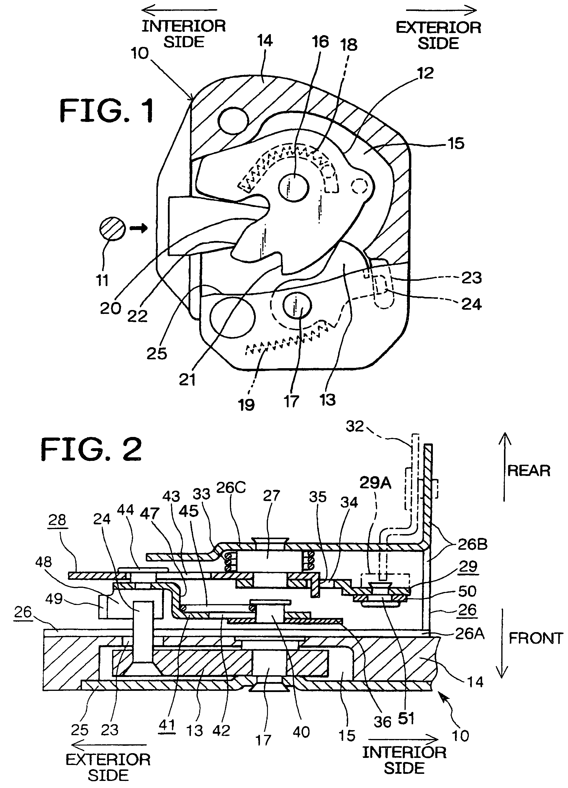 Double action mechanism of vehicle door latch device