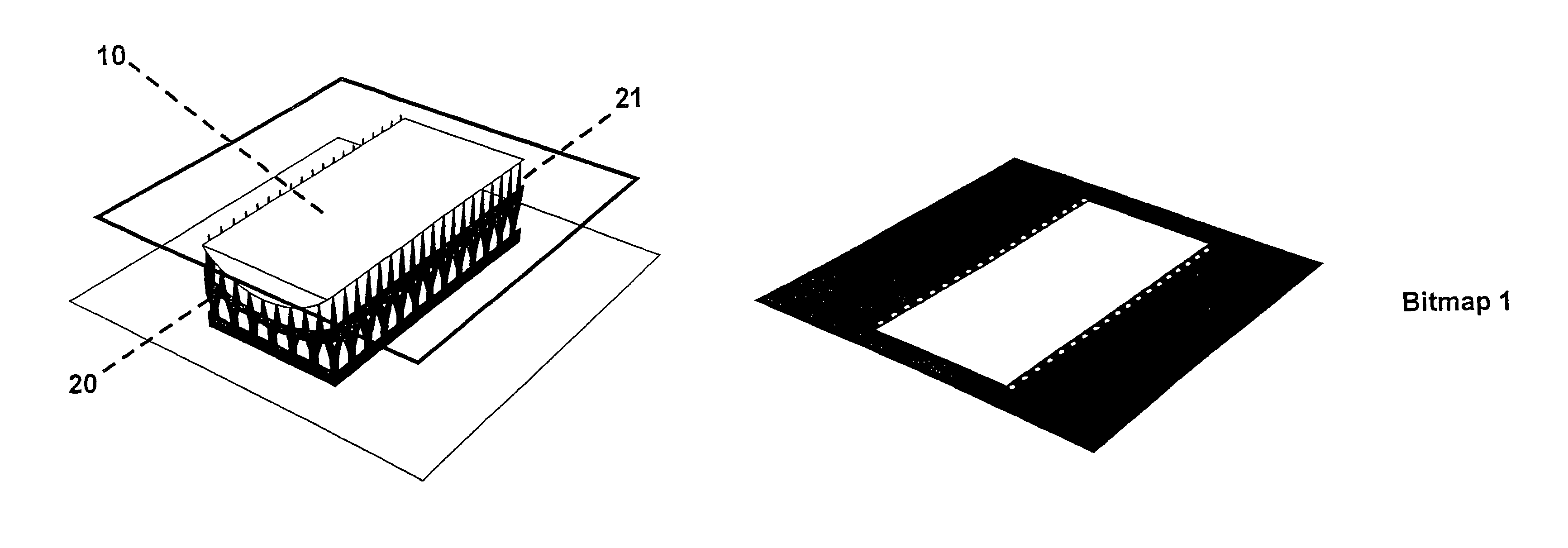 Device and method for producing a three-dimensional object by means of mask exposure