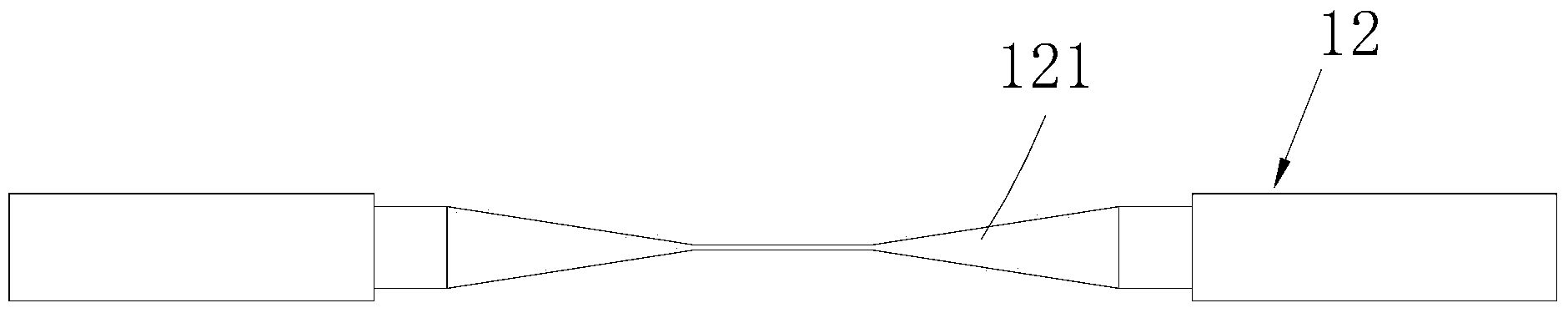 Micro-nano optical fiber micro experiment structure, manufacturing method thereof and measuring instrument