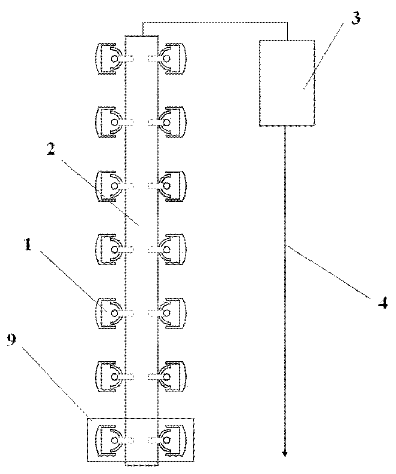 Non-character line type optical beam digital wall-washer light system