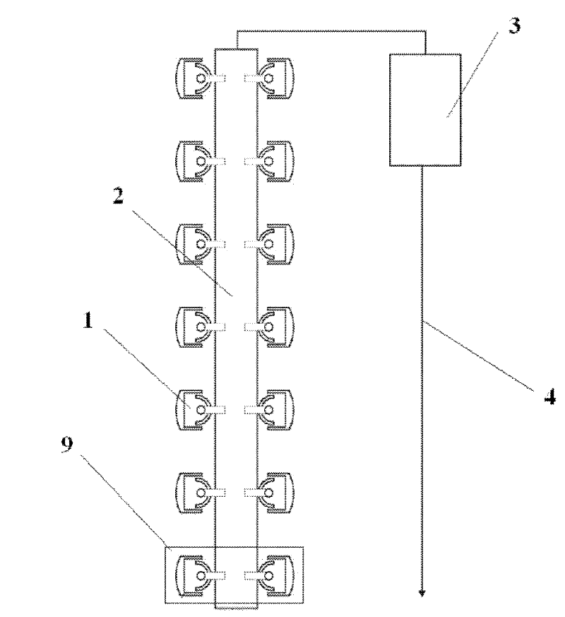 Non-character line type optical beam digital wall-washer light system