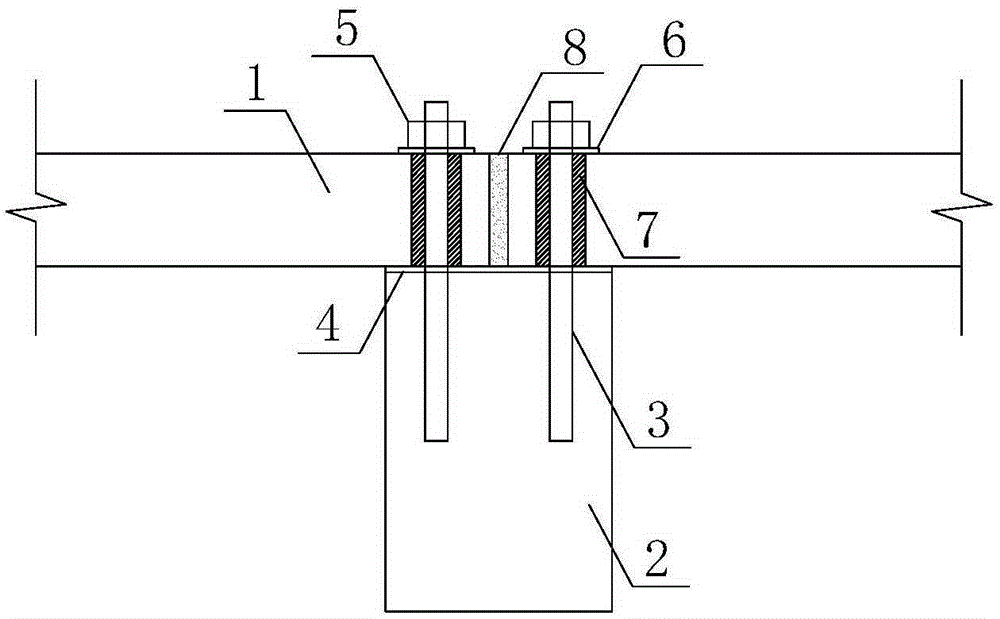 Beam and slab connecting structure for self-restoring structures