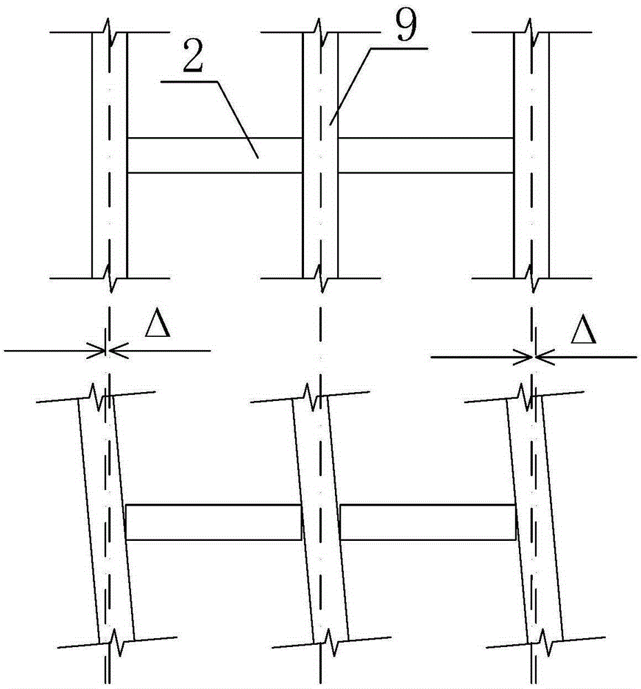 Beam and slab connecting structure for self-restoring structures