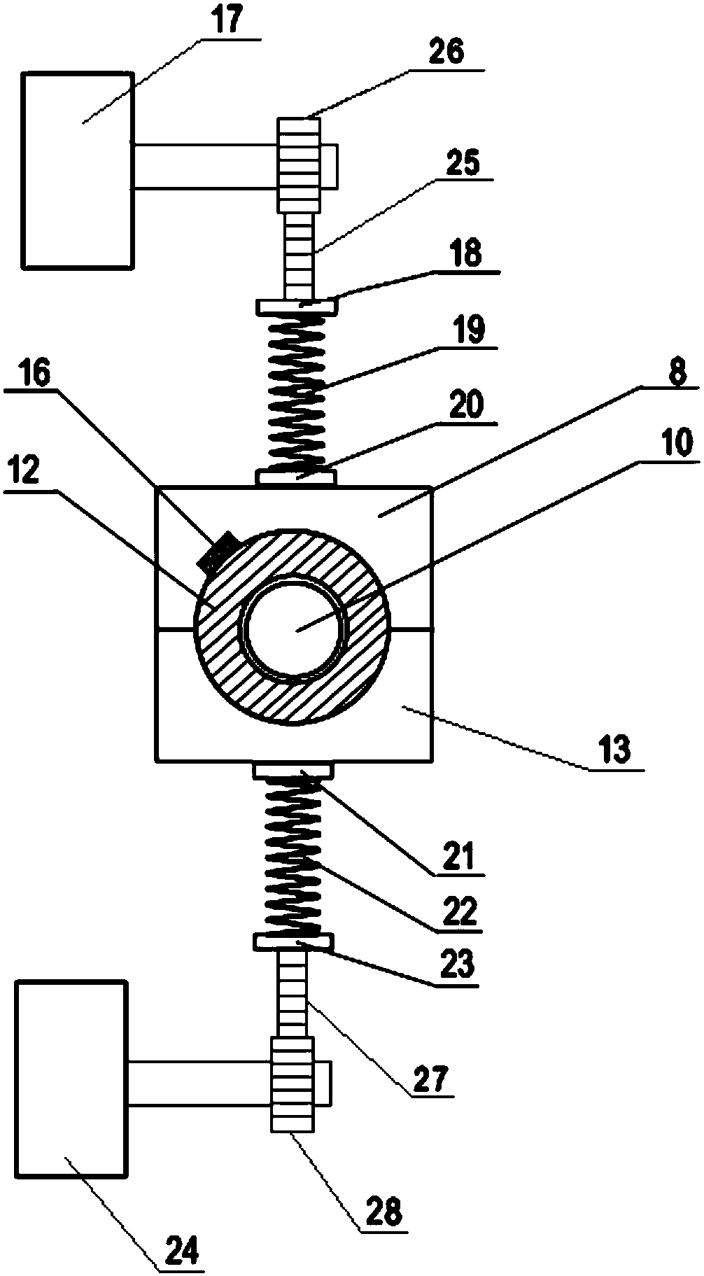 Gear transmission-based rolling bearing performance testing device capable of loading alternating load