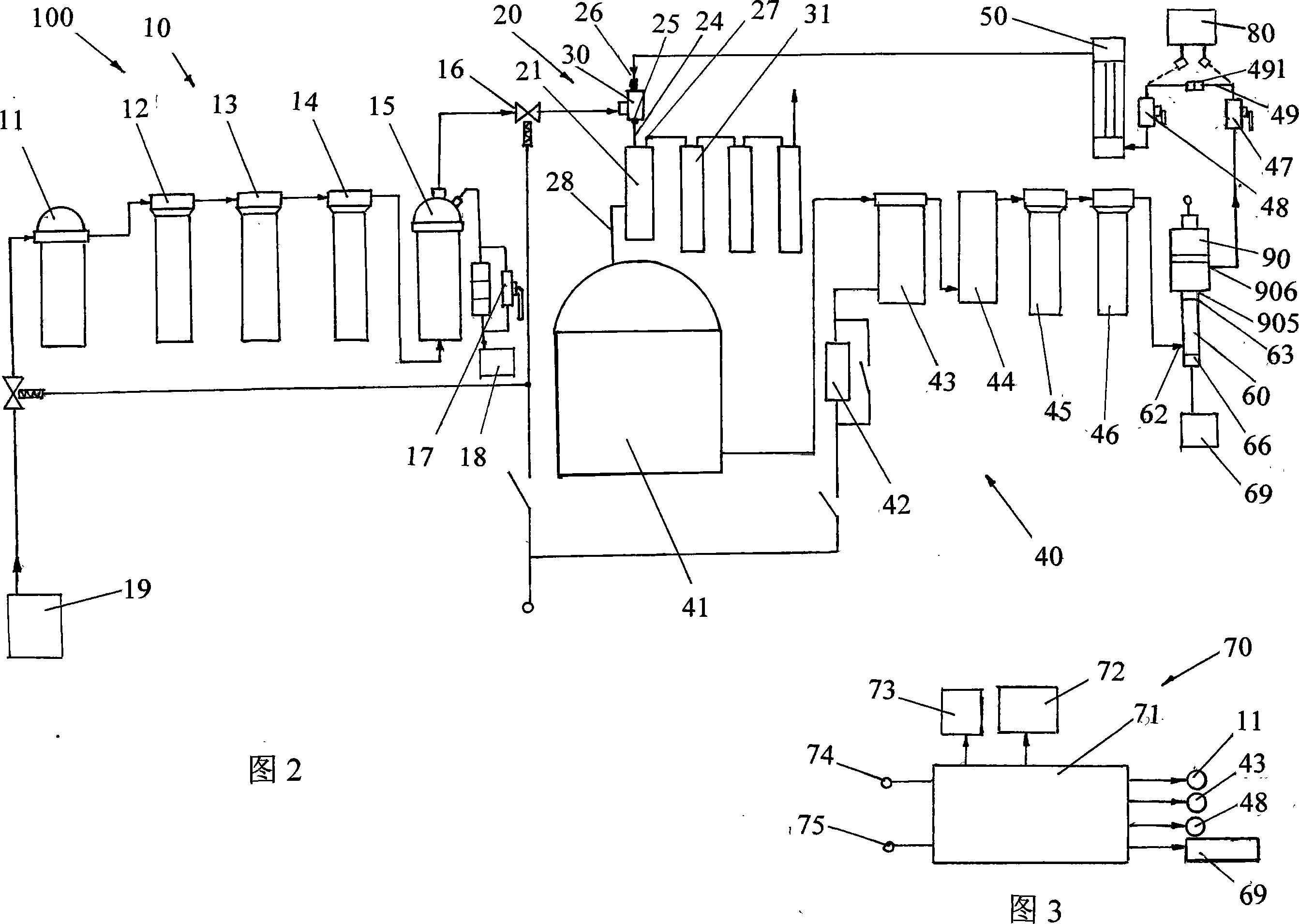 Trace quantity dissolved oxygen instrument test calibration system and calibrate method thereof