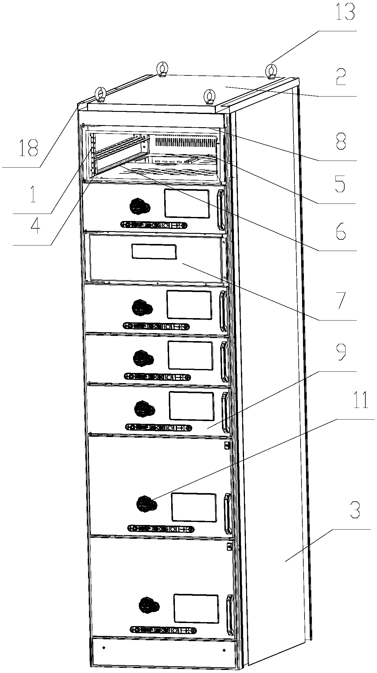 A low-voltage electric cabinet box body and a group thereof for outdoor use