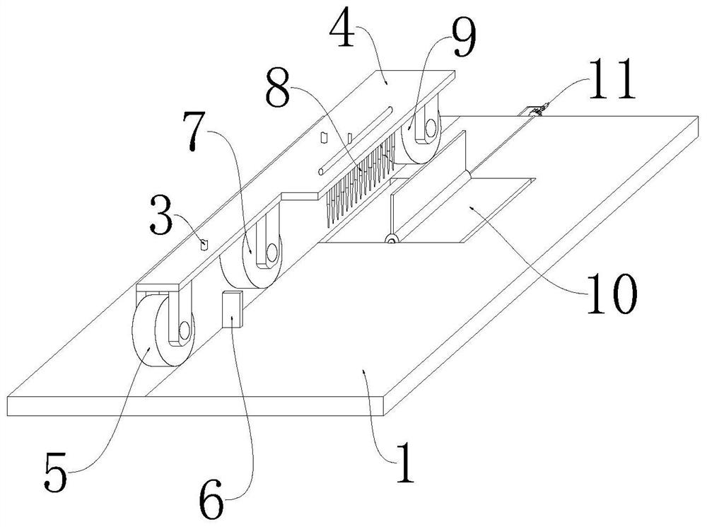 Non-woven geotextile cutting treatment and shaping integration device