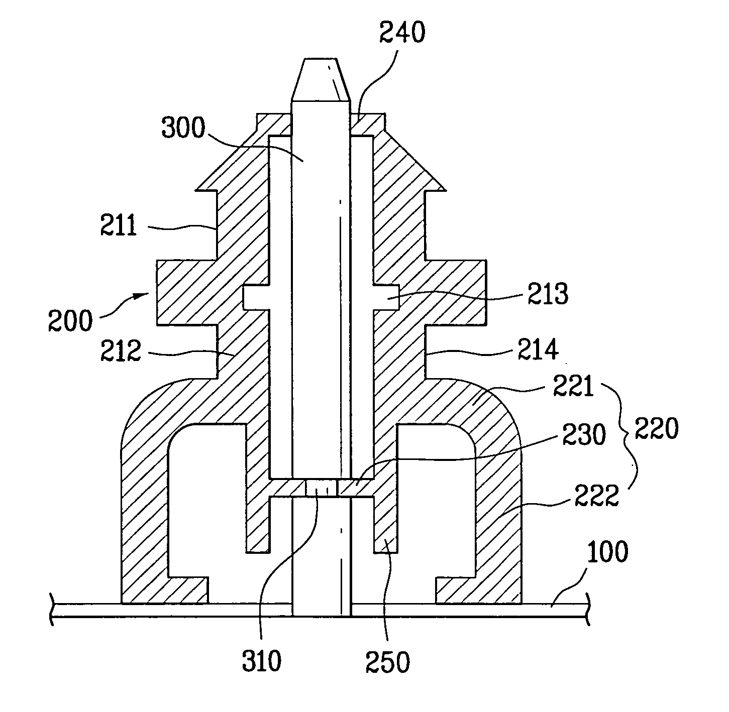 Elastic member for vibration absorption, and refrigerator using the same