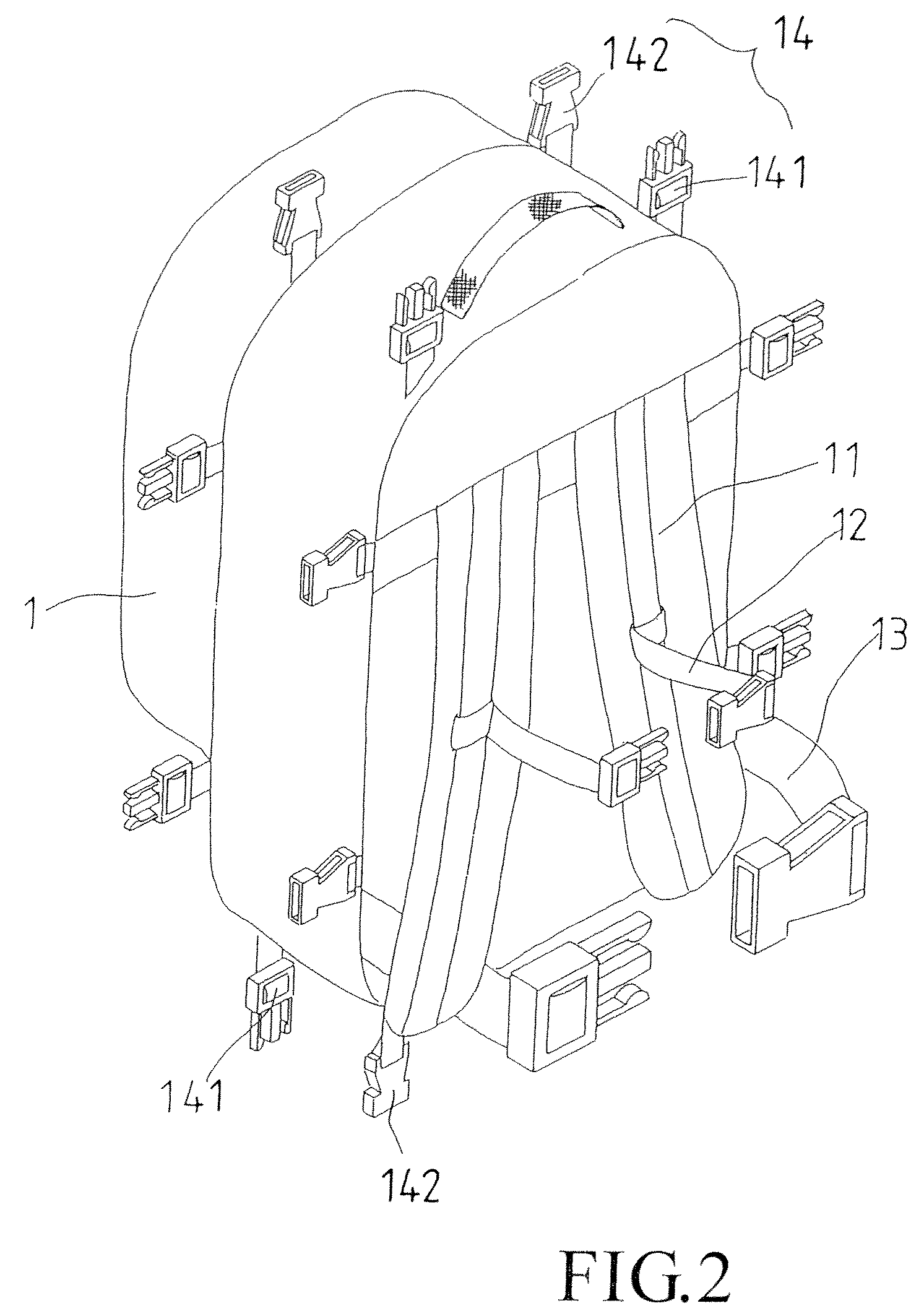 Backpack structure having lifesaving function