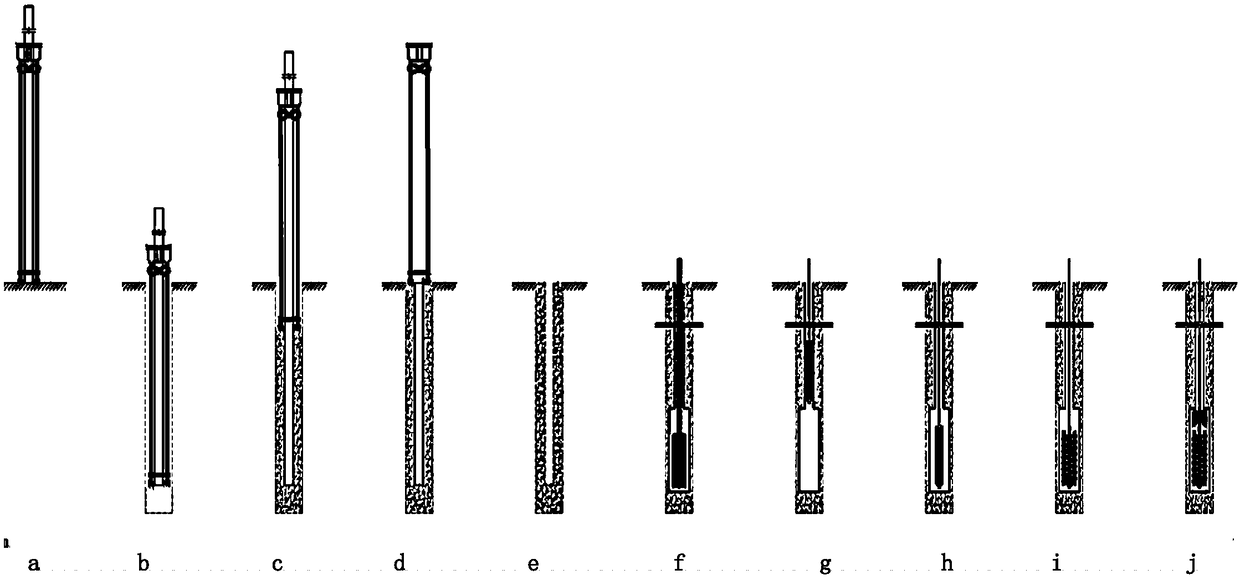 Variable-diameter reinforcement cage expanded tip anti-floating or compression pile combined with mixing pile or jet grouting pile as well as construction method thereof