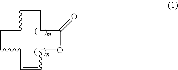 Macrocyclic triene lactones having unconjugated triene structure, its production method and its synthetic intermediate