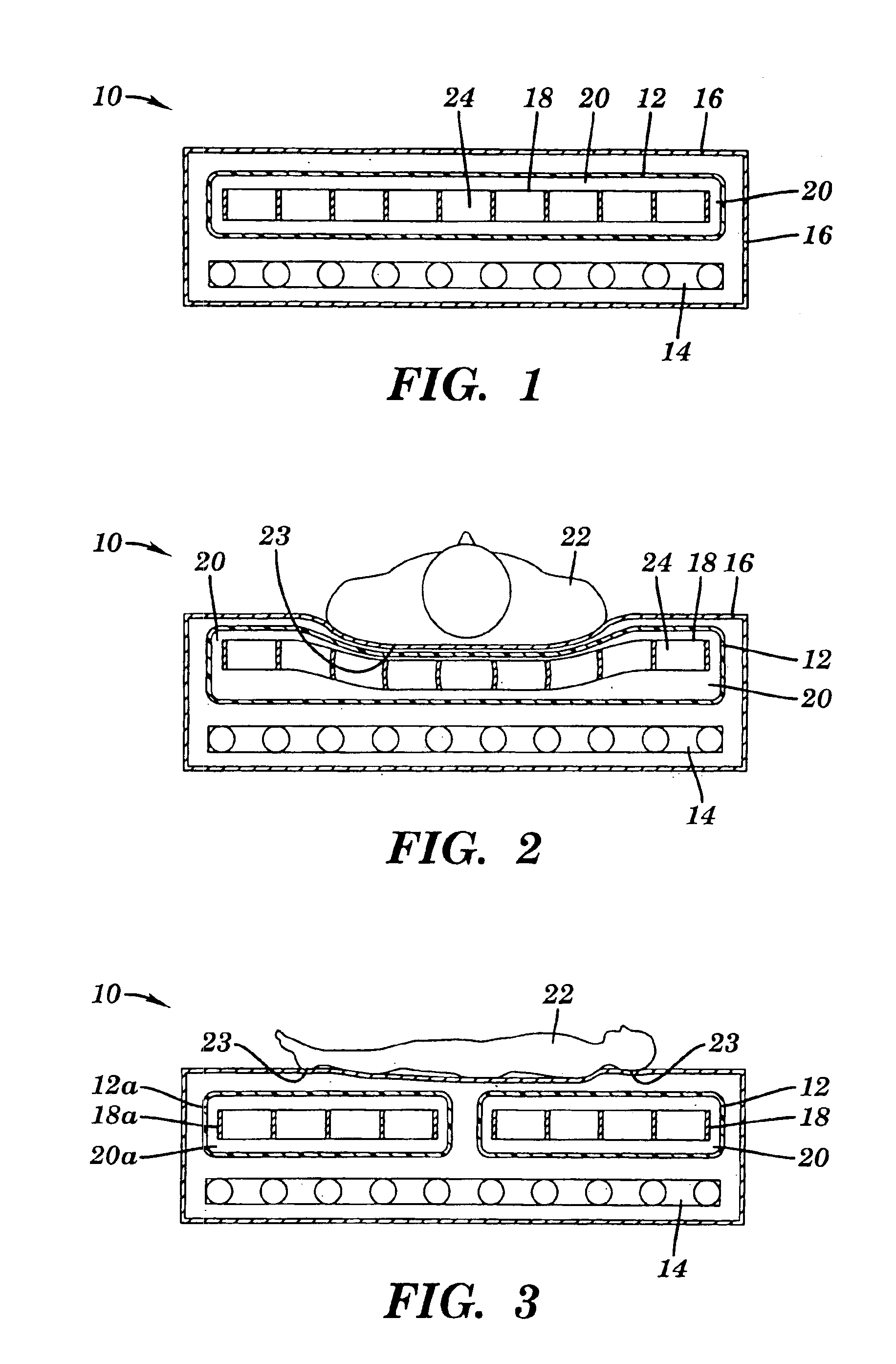 Supported hypo/hyperthermia pad