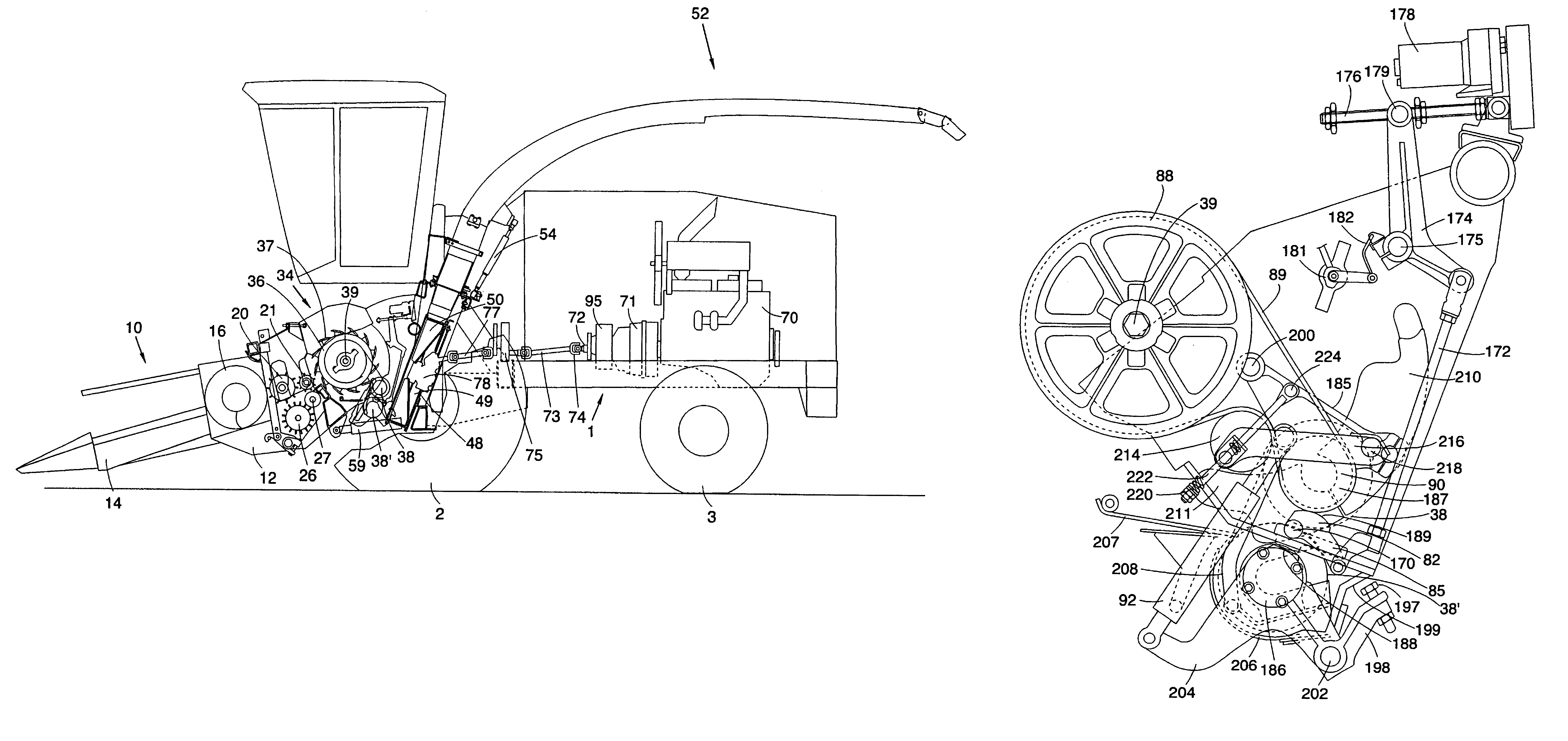 Crop processor roll arrangement for a forage harvester