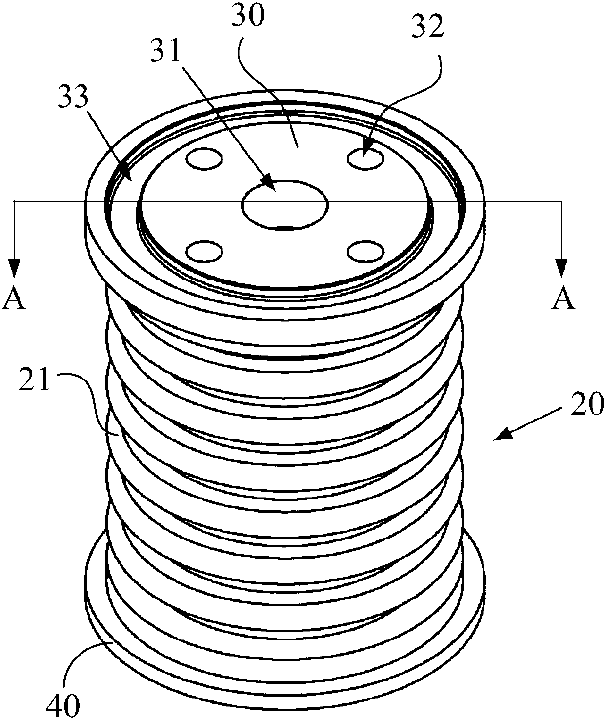 High-voltage generator voltage-transformation oil tank