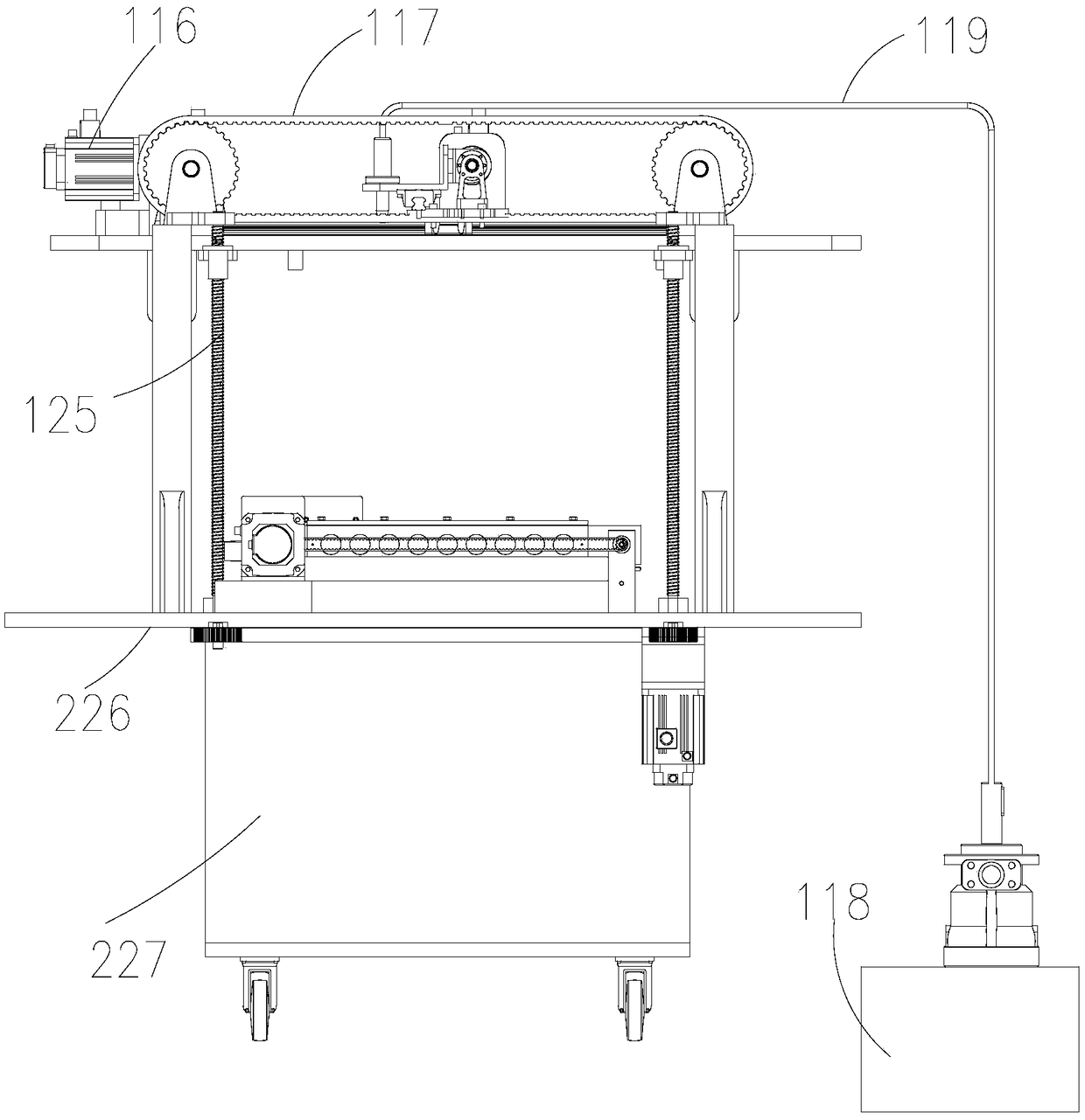 A printer magnetic roller automatic spraying machine