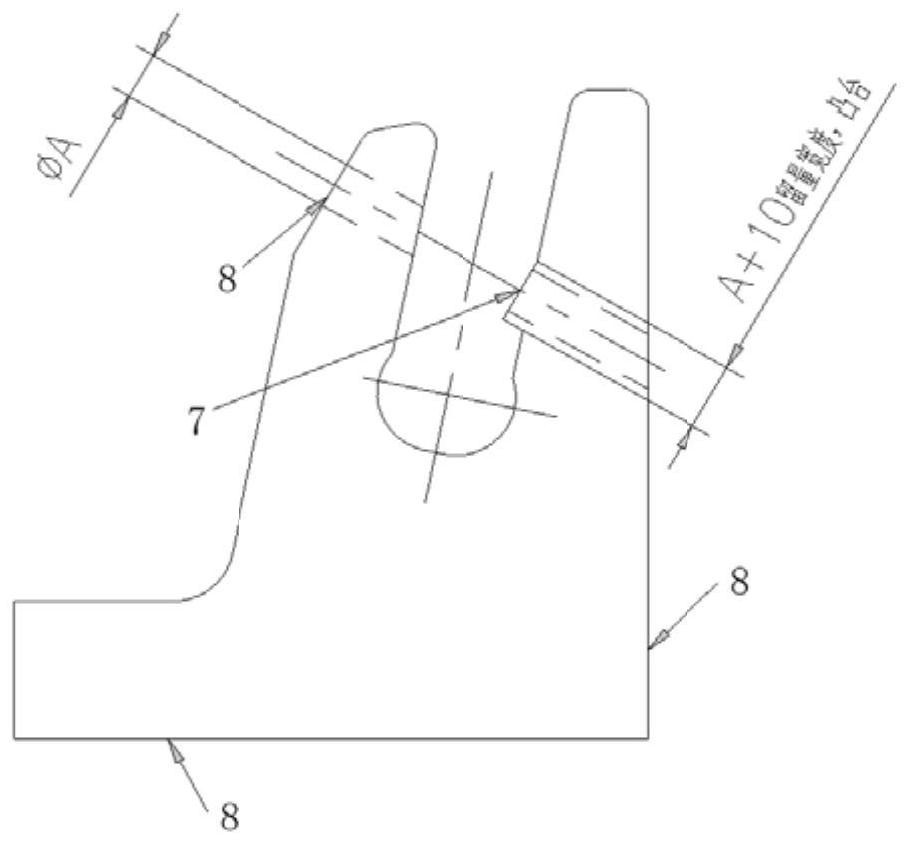 Processing method for push rod connecting base