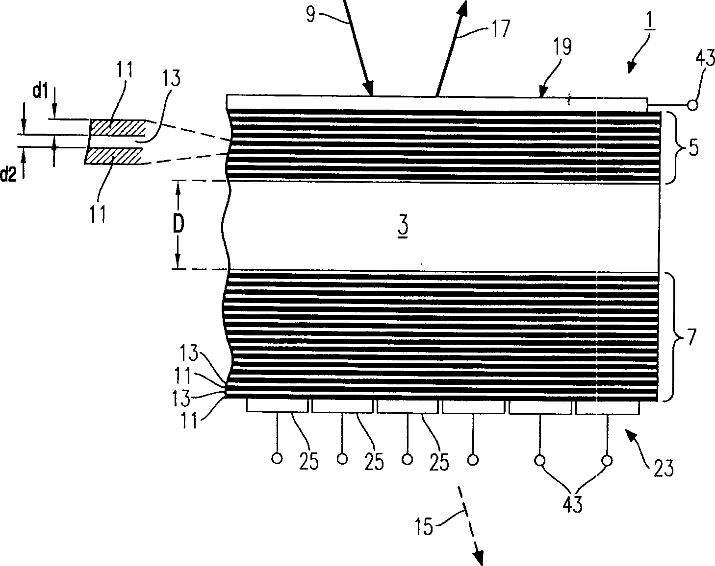 Light beam deflector, exchange system, and method for coupling optical signal terminal