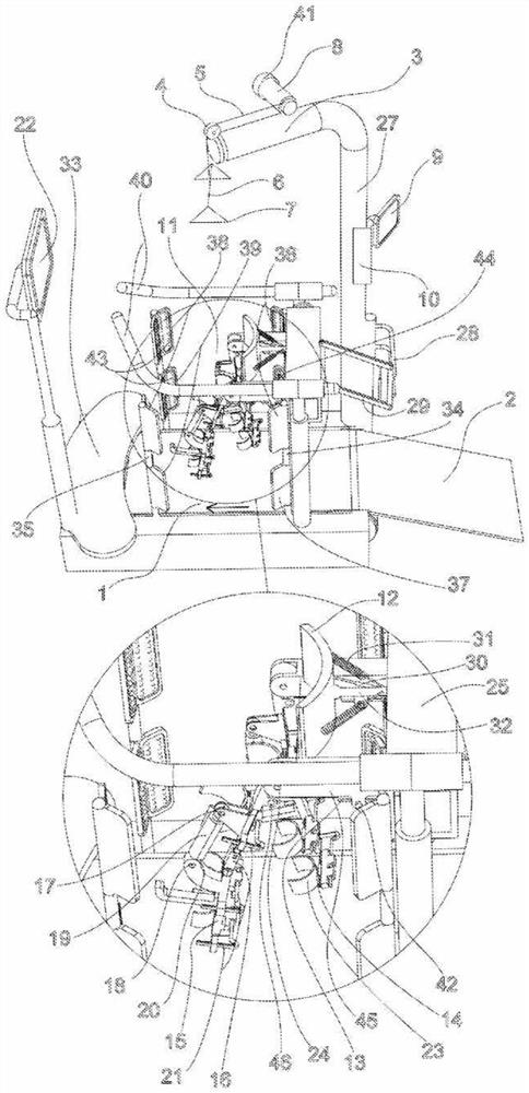 Infrared ray equipment for robotic rehabilitation on treadmill, having flexible pelvic attachment