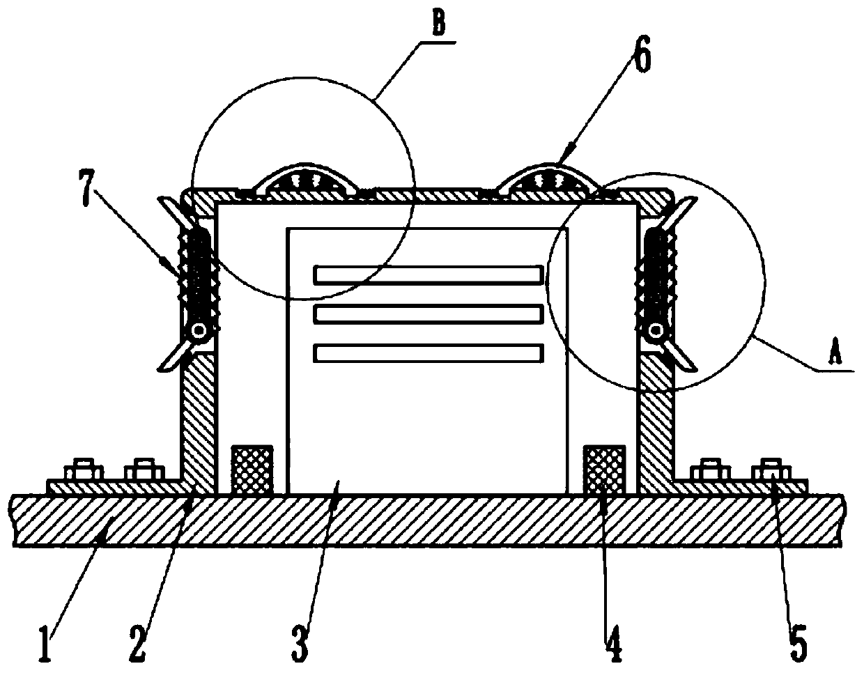 Protecting structure of elevator safety supervision equipment