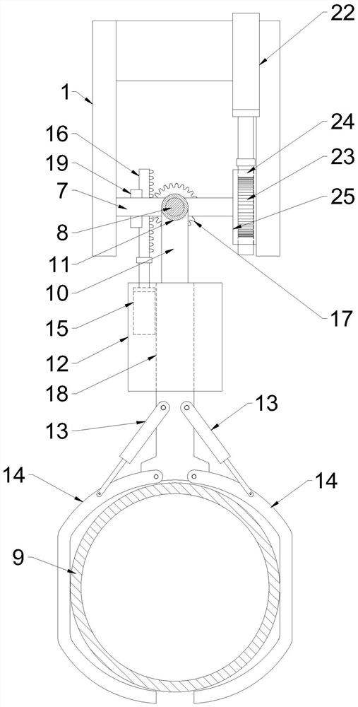 Feeding mechanism of environmental sanitation garbage truck