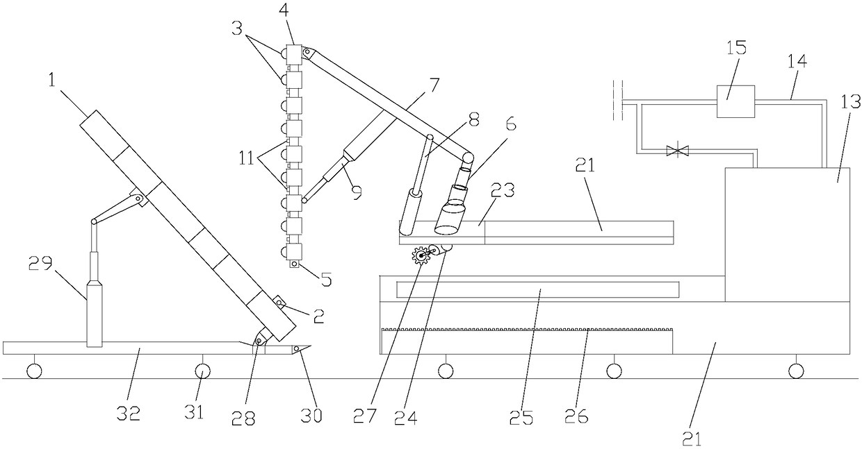 Slope scour simulation test device