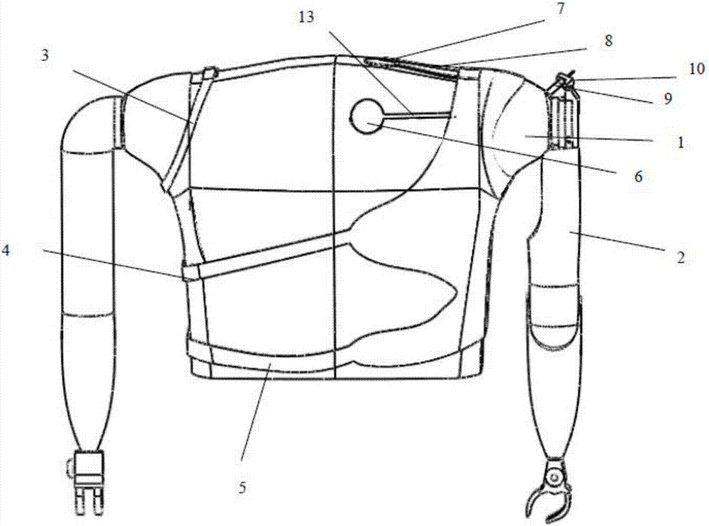 Fixing device for upper limb prosthesis