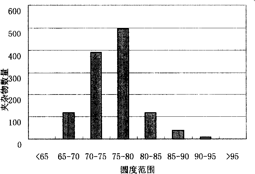 Metallic phase automatic detection method for stainless steel casting blank foreign matter