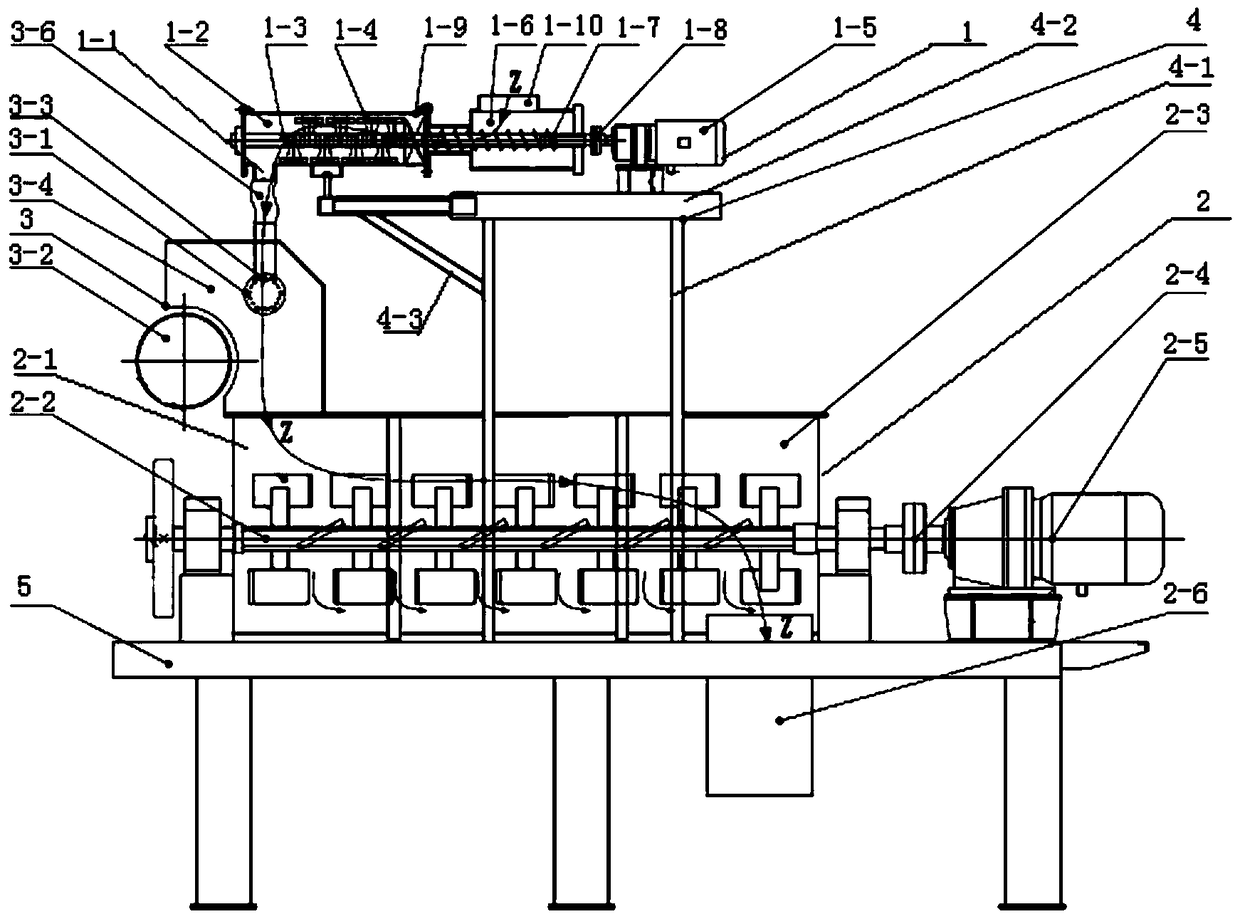 A step-by-step continuous stirring device and stirring method