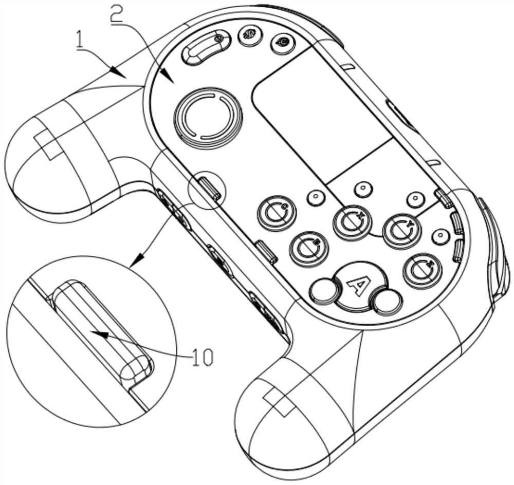 Gamepad side key structure