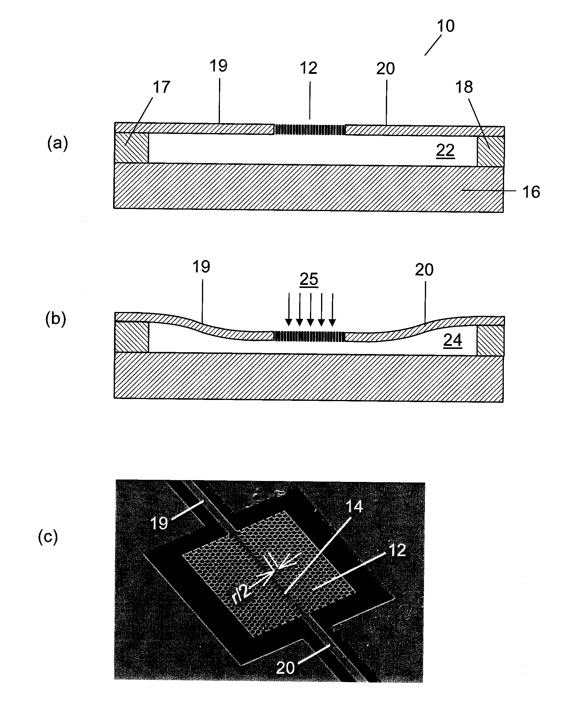 Photonic crystal pressure sensor