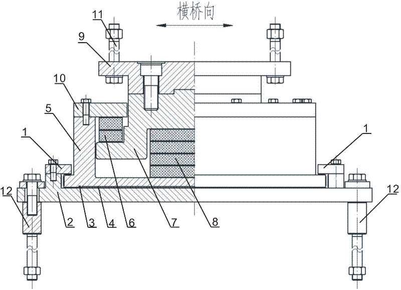 Vertical elastic tension and compression support