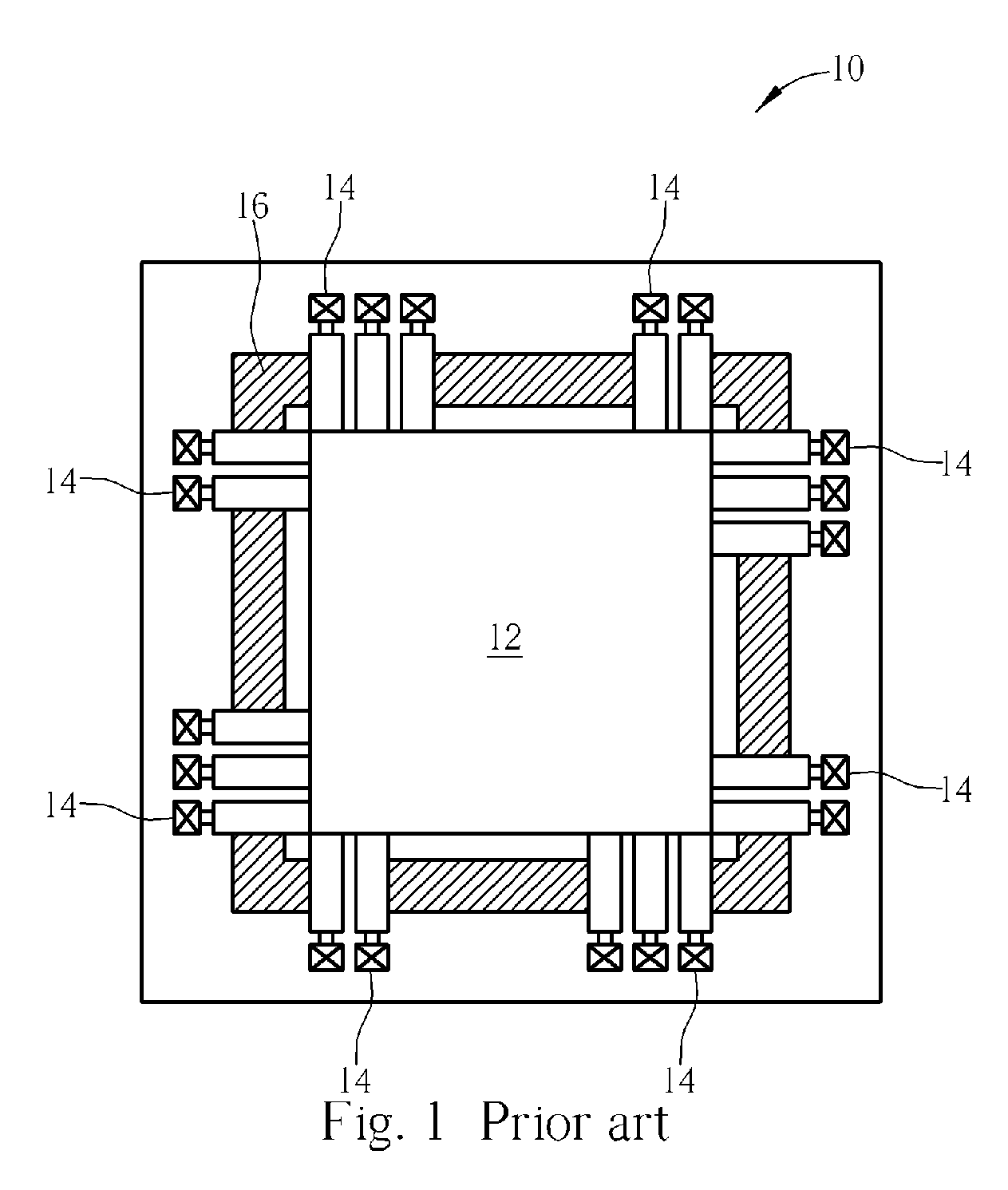 Semiconductor chip capable of implementing wire bonding over active circuits