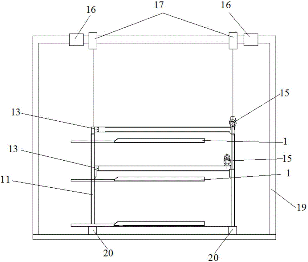 Hoistable hoisting and transverse movement stereo garage