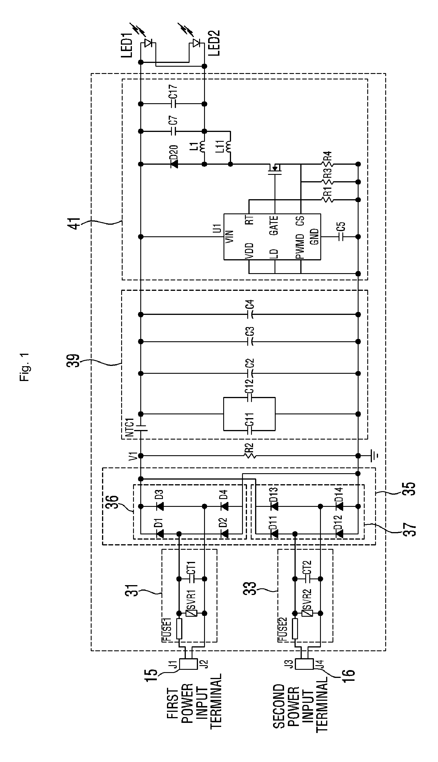 LED lighting device using ballast