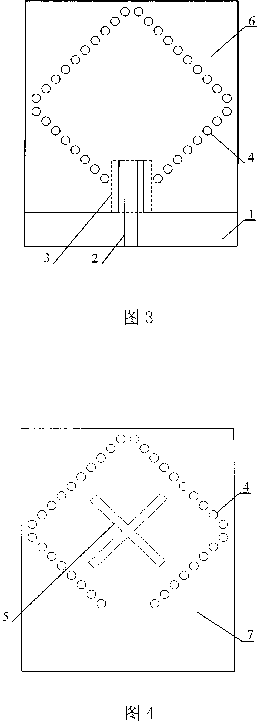 Common face wave guide single-point feedback rear cavity round polarization antenna